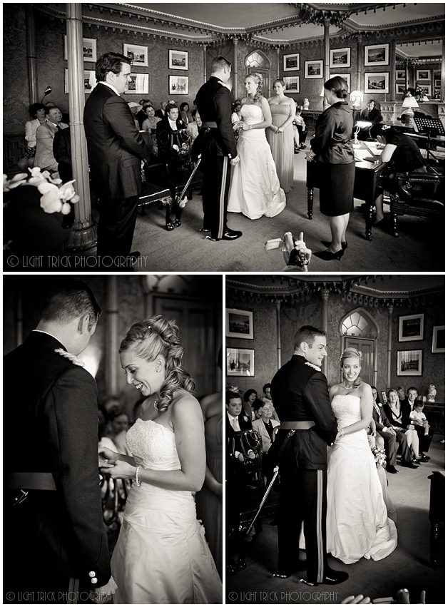 wedding ceremony in The Red Drawing Room at Royal Pavilion